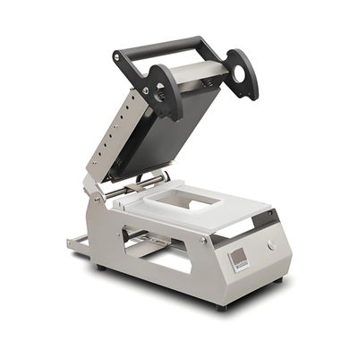 Small Portable Plastic Material Container Sealer Heat Meal Food Tray Sealer Machine DQ-3 For Food Tray Packing Manual Tray Sealing Machine Compact Design for Food Packaging