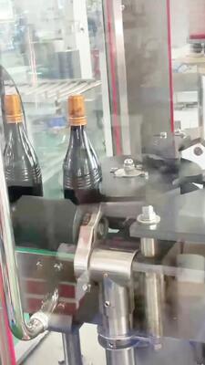 Fully automatic double head round bottle labeling machine CH-306 neck label automatic labeling machine