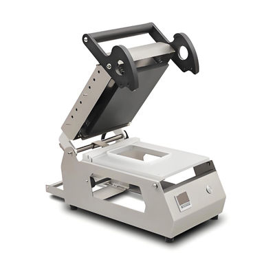 Manuelle Schalenversiegelungsmaschine DQ-5 für Lebensmittelverpackungen  Einfach zu bedienende Lebensmittel- und Fleischverpackung  für Kunststoffbehälter  Schalentablett  Lebensmittelschale  Kreuzschnitt  Versiegelungsmaschine