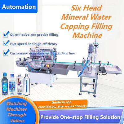 Fully Automatic Magnetic Pump Mineral Water Filling Machine CH-600XGGZ Glass Water Liquid Capping Machine