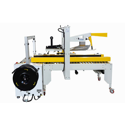 Automatic Carton Flap Folding Sealing & Strapping All-in-One Machine Carton Sealing & Strapping Machine Tape Carton Sealer