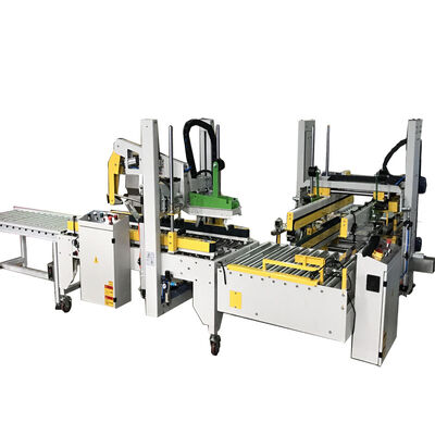 Fully Automatic Adaptive Flat Folding Carton I-shaped Taping Four Side Sealing Express Packing Sealer for Logistic Warehouse